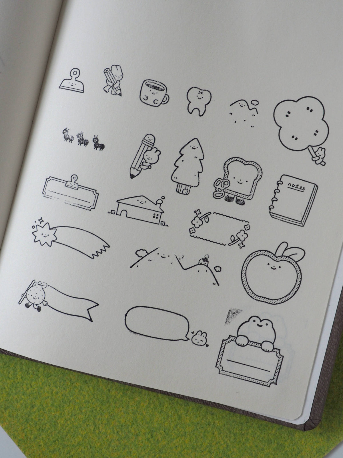Bunny Pencil Stamp