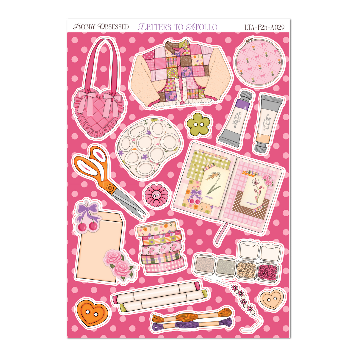 Hobby Obsessed Sticker Sheet