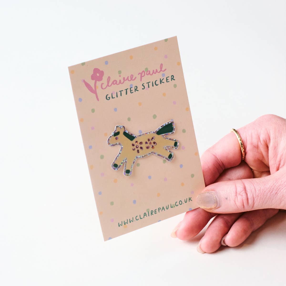Folk Horse Holographic Sticker