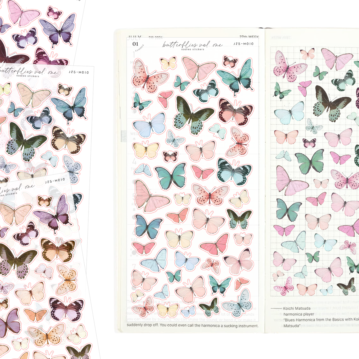 Dawn Butterflies I • Journal Sticker Sheet