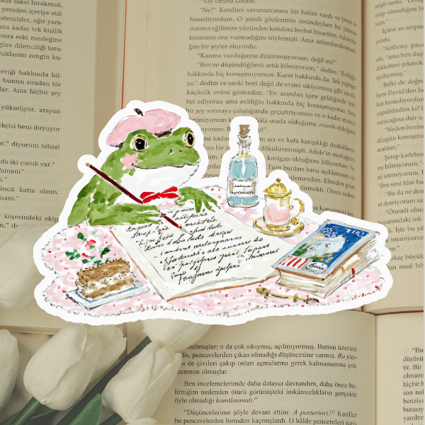 Garden Writer Frog Sticker