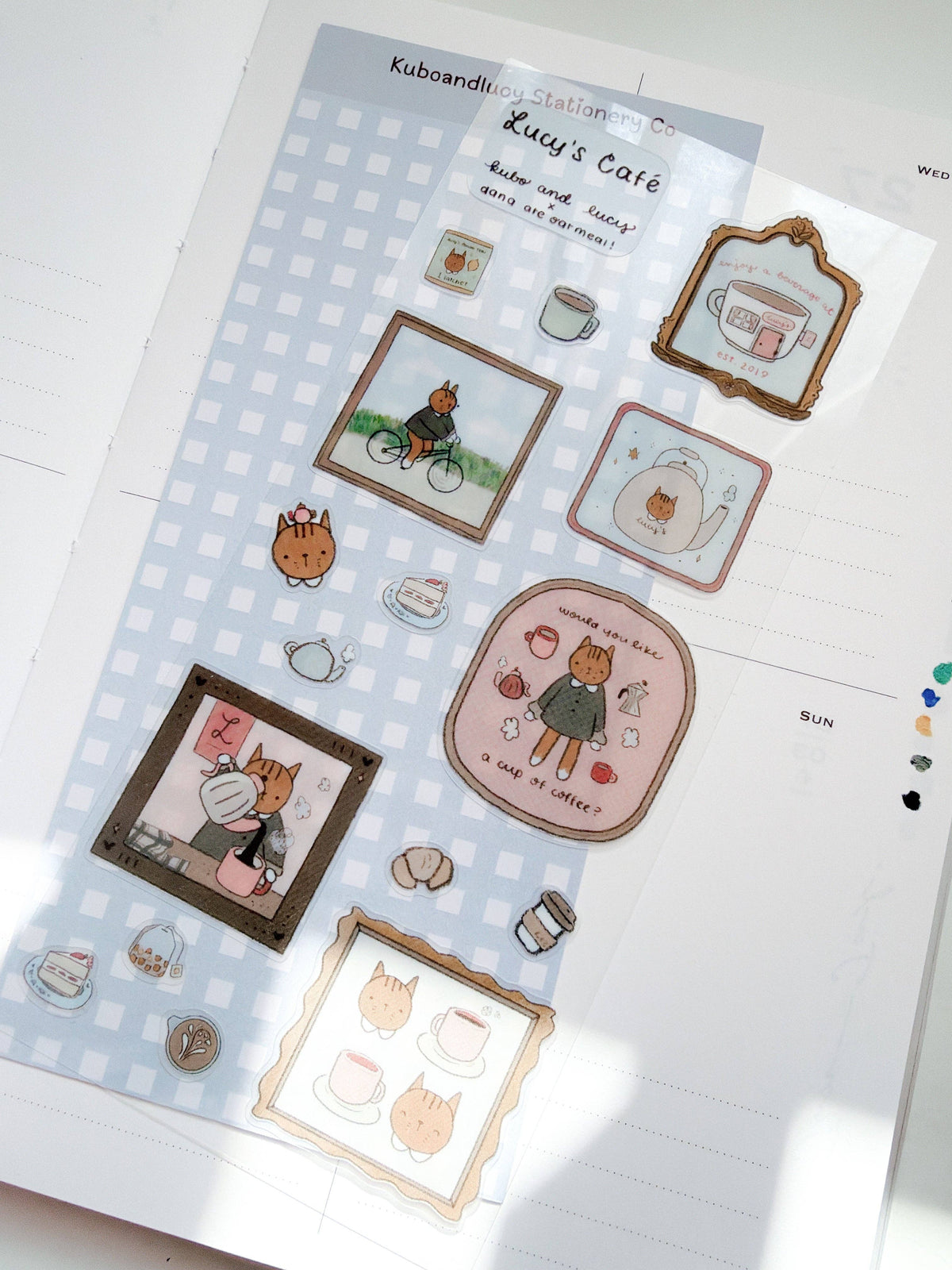 Lucy's Cafe Sticker Sheet