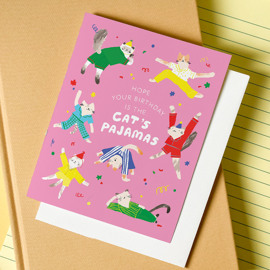Cat’s Pajamas Birthday Card
