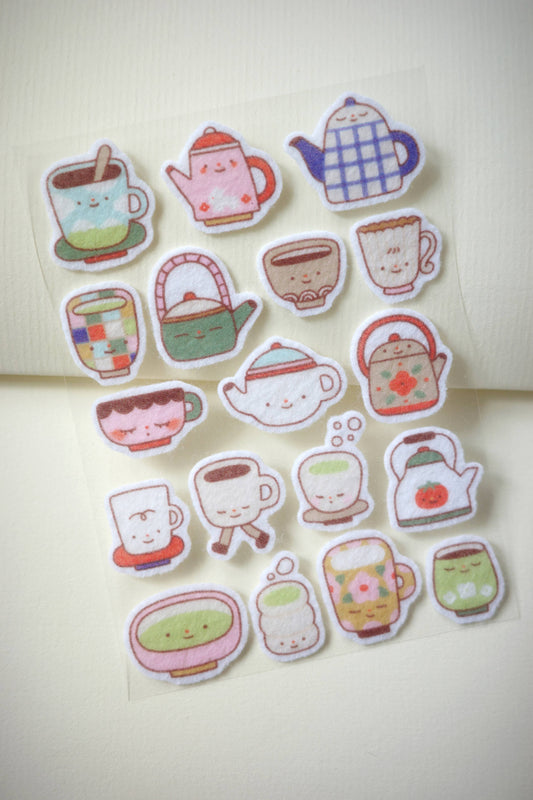 Warm Sips Felt Sticker Sheet