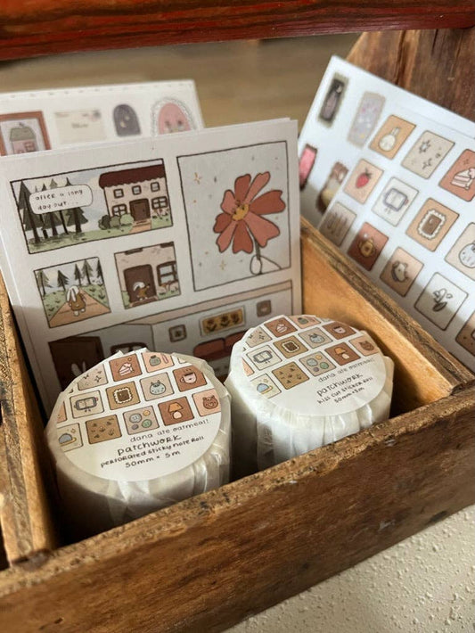 Patchwork Kiss-Cut Sticker Roll