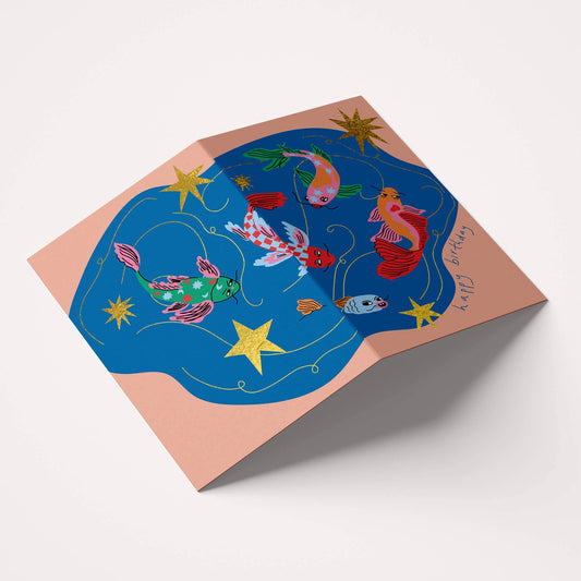 Coy Gold Foil Birthday Card