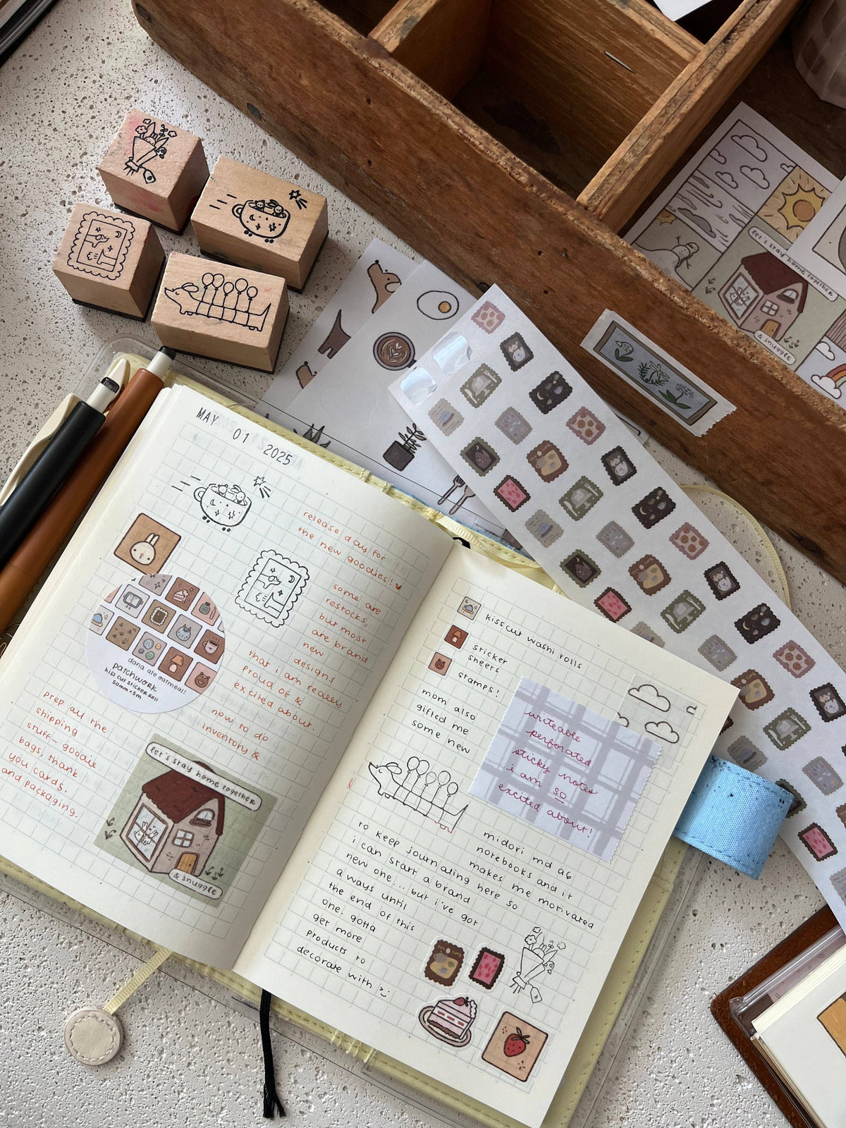 Bunny Bouquet Wooden Stamp