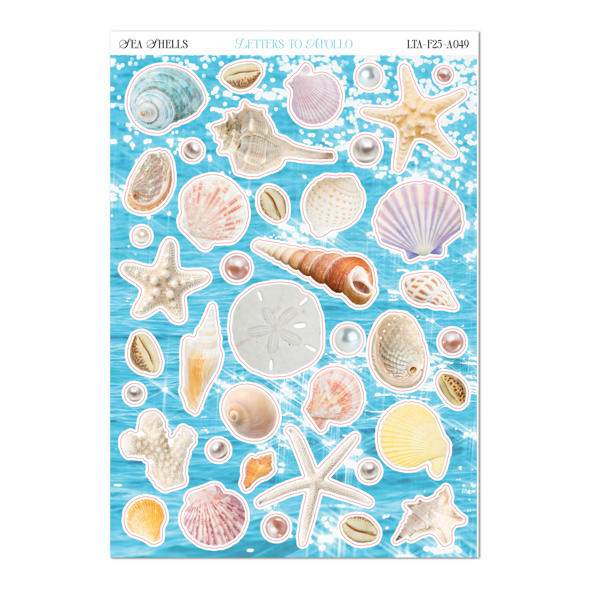 Sea Shells Sticker Sheet