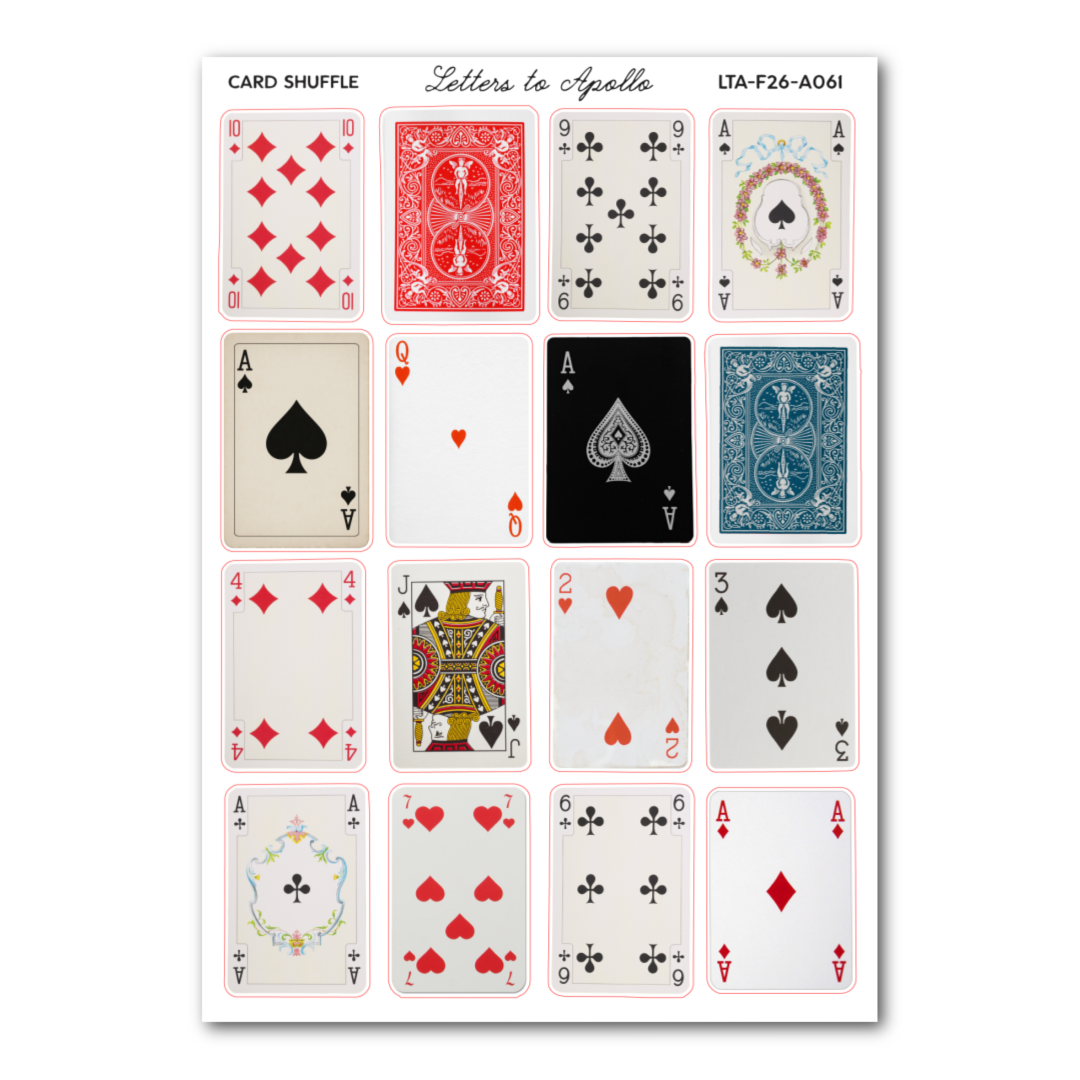 Card Shuffle Sticker Sheet