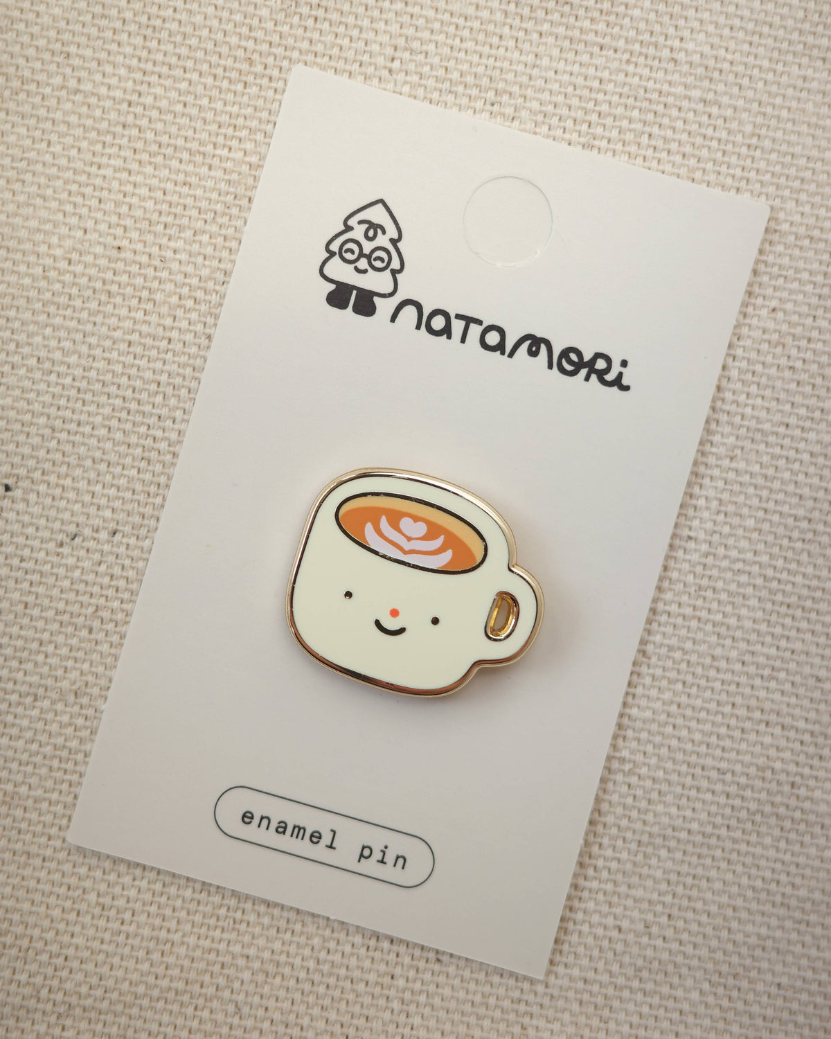Latte Enamel Pin