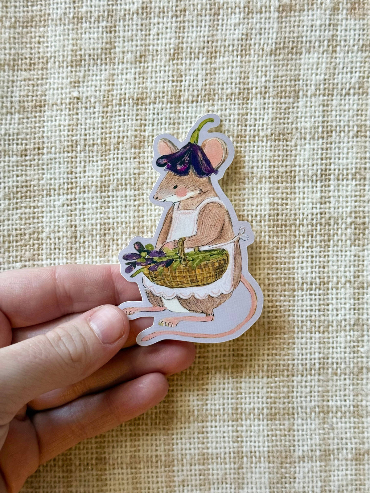 Violet Mouse Vinyl Sticker