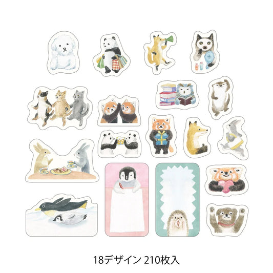 Yuru Log Animal Emotions Sticker Roll