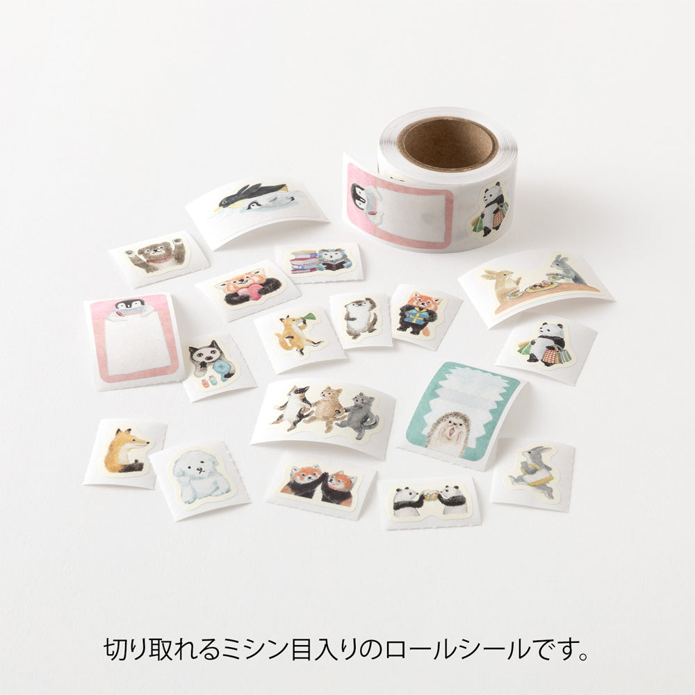 Yuru Log Animal Emotions Sticker Roll