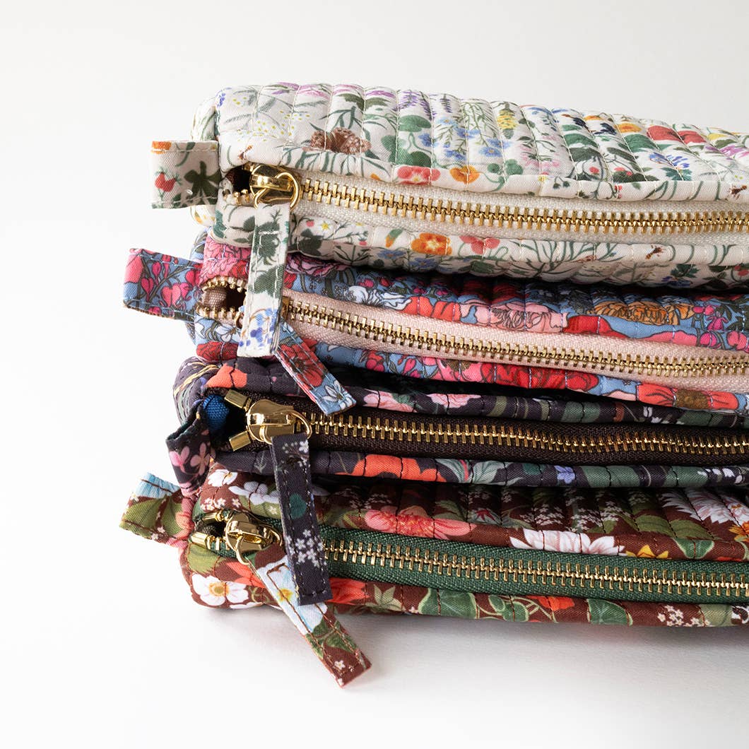 Botanist Cotton Quilted Pencil Pouch