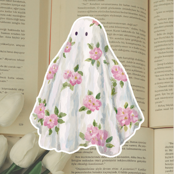 Flower Ghost Sticker