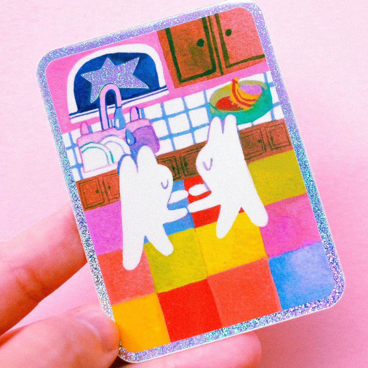 Dancing in the Kitchen Glitter Sticker
