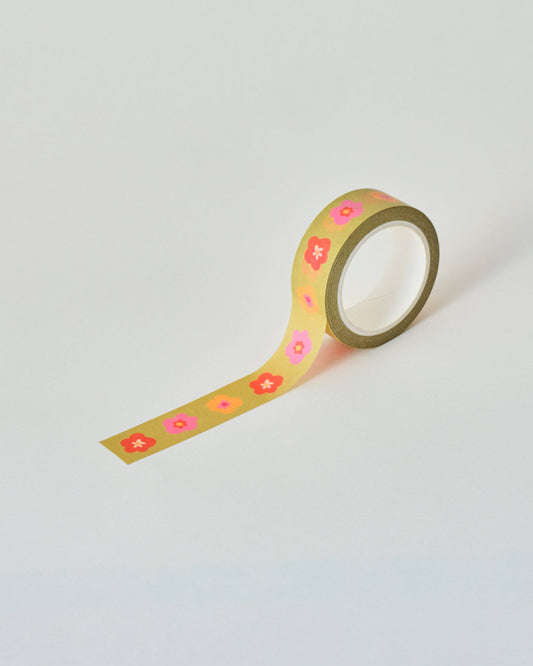 Green Floral Washi Tape