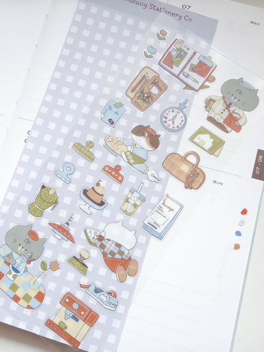 Cafe Journaling Sticker Sheet