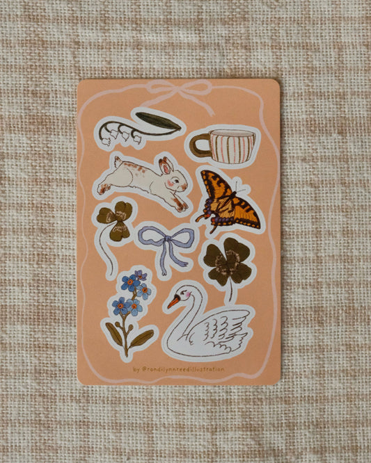 Cottage Core Spring Sticker Sheet