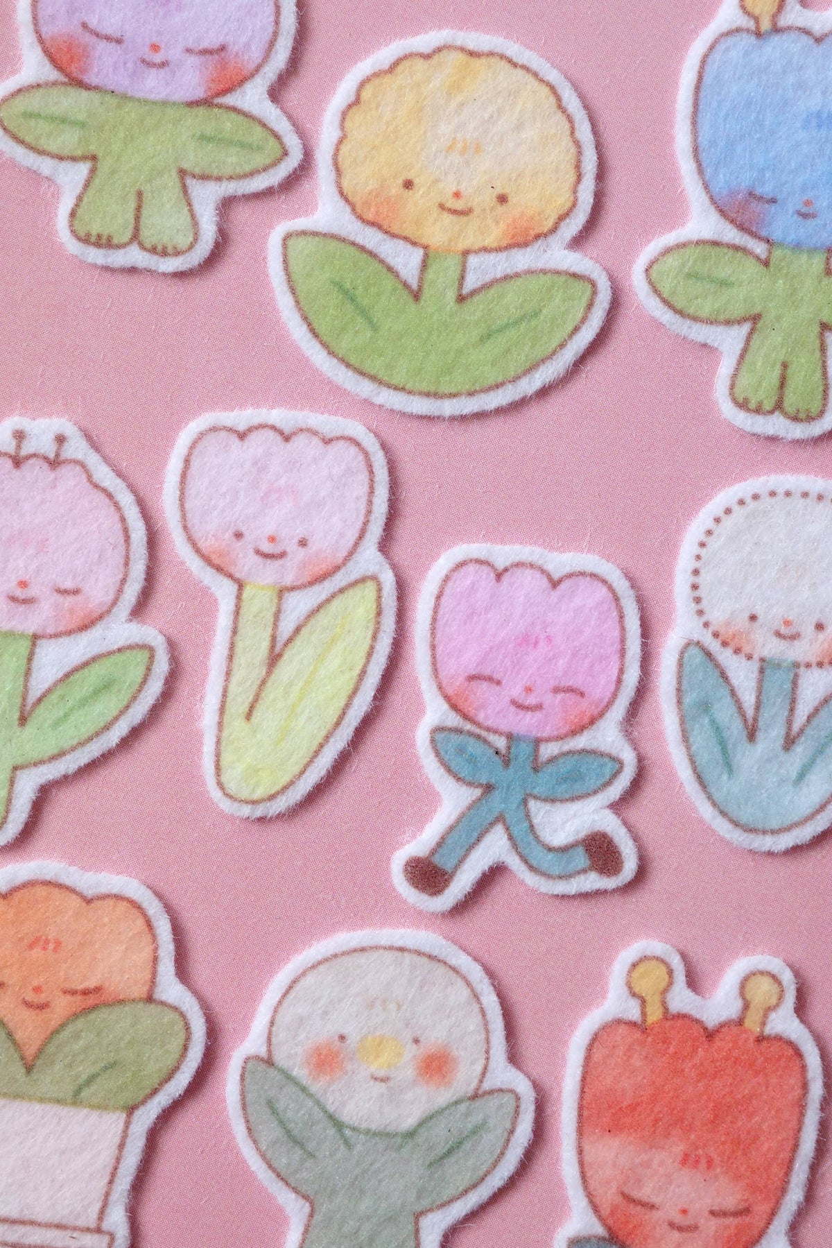 Flowers Felt Sticker Sheet