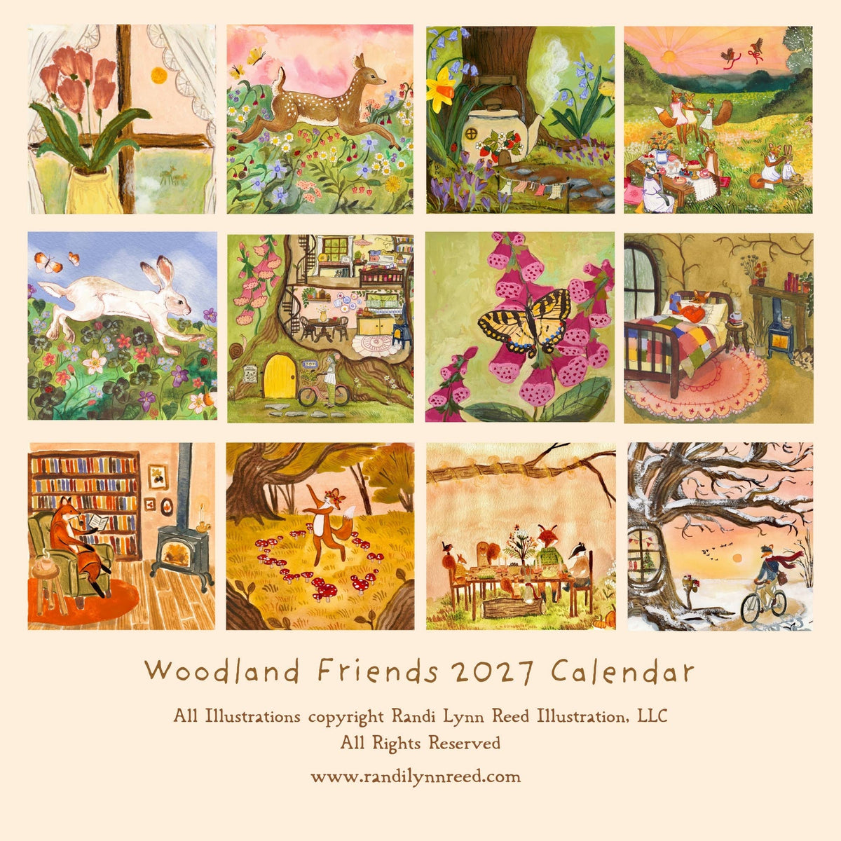 Woodland Friends 2027 Wall Calendar