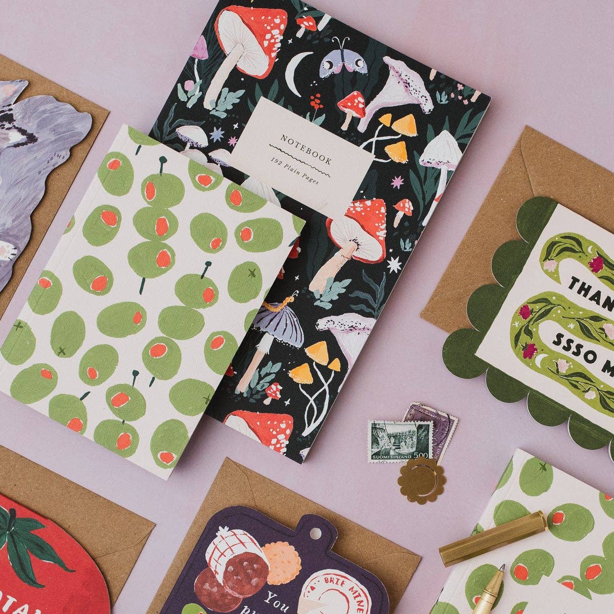 Mushrooms Notebook | Plain Page Journal