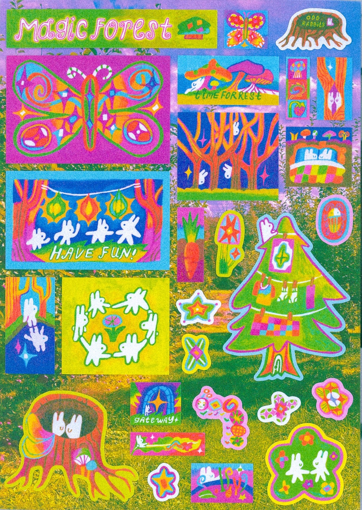 Magic Forest Glitter Sticker Sheet