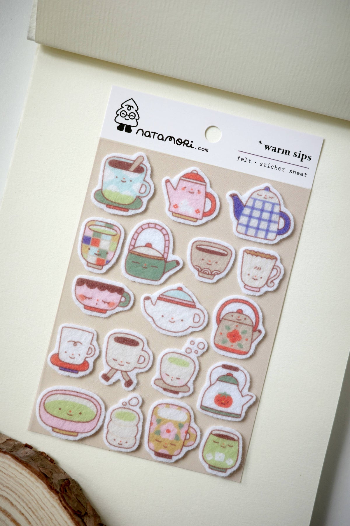 Warm Sips Felt Sticker Sheet