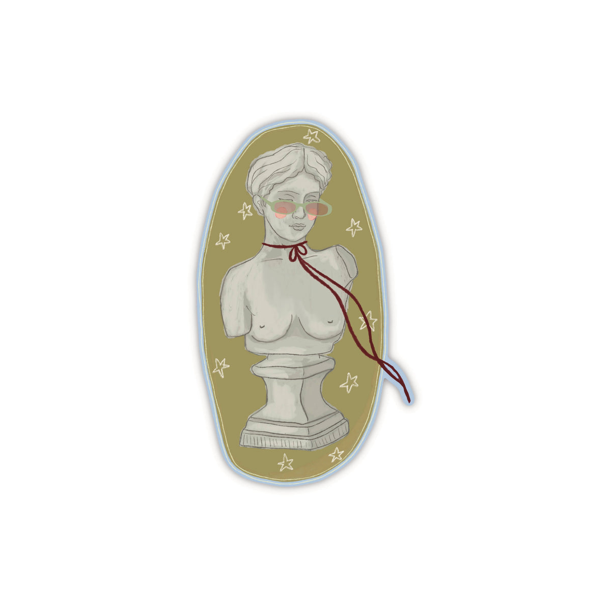 Chic Bust Die-Cut Sticker