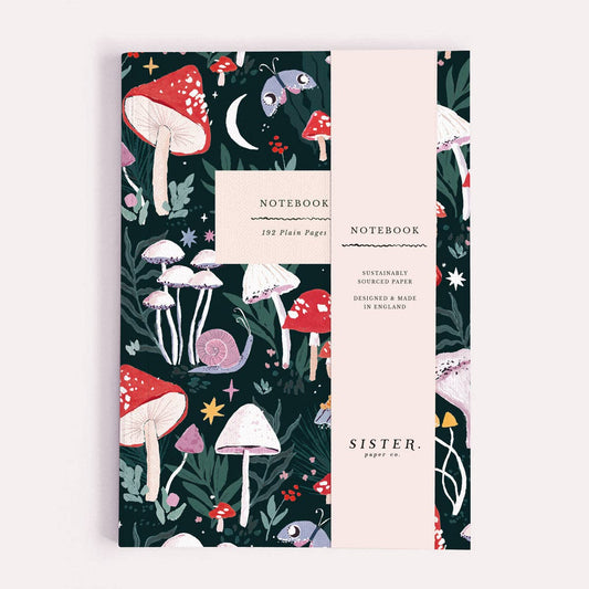 Mushrooms Notebook | Plain Page Journal