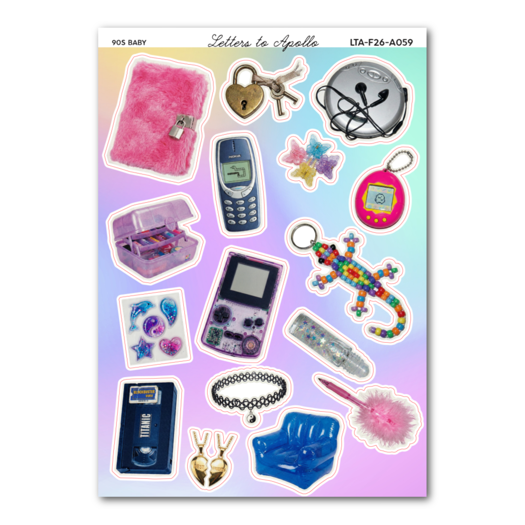 90s Baby Sticker Sheet