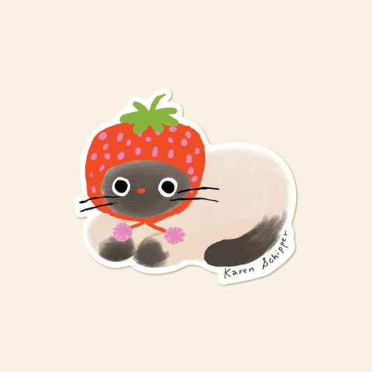 Strawberry Cat Sticker