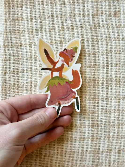 Foxglove Fairy Vinyl Sticker