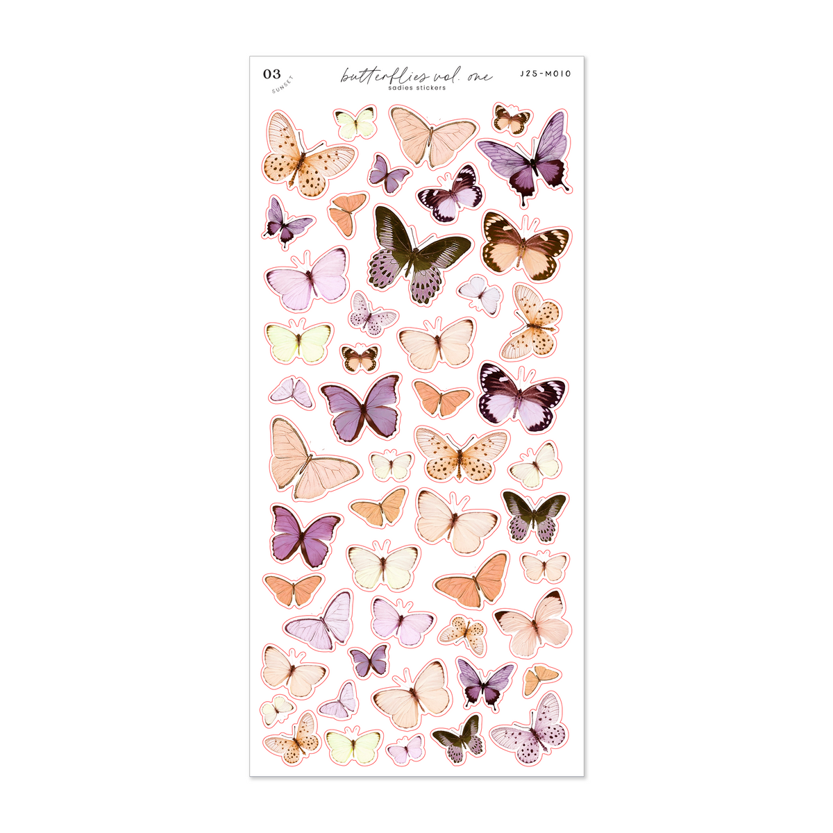 Sunset Butterflies • Journal Sticker Sheet