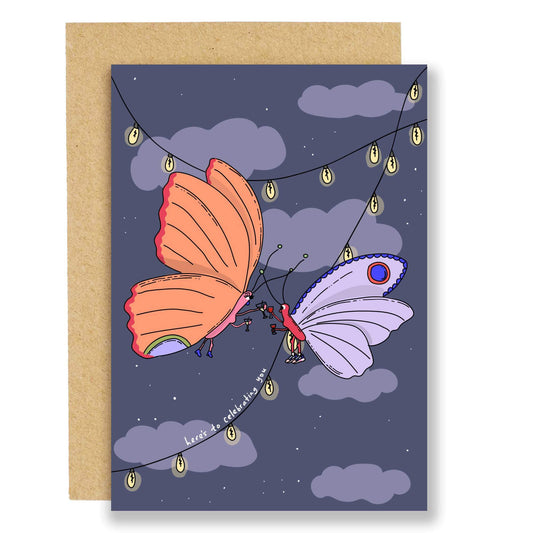 Social Butterflies Birthday Card