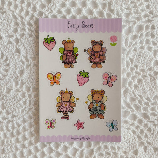 Fairy Bears Sticker Sheet
