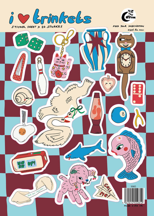 I Heart Trinkets A5 Sticker Sheet