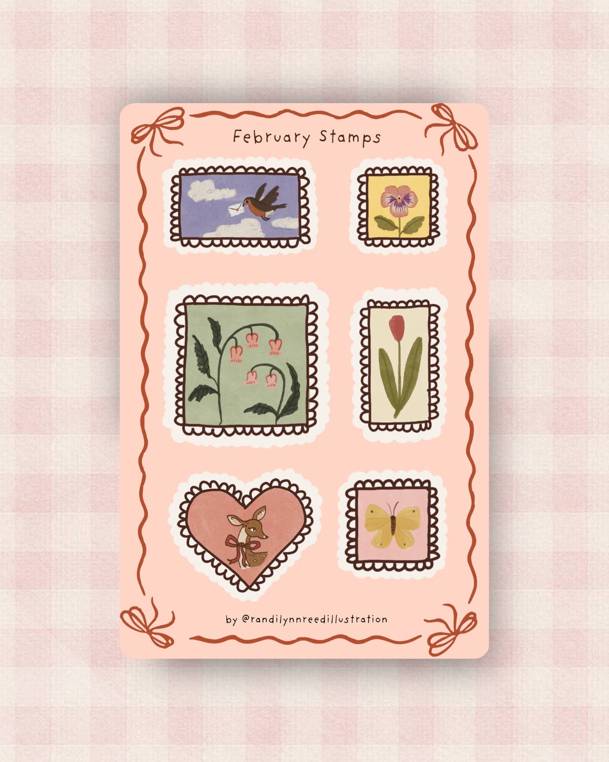 Floral Stamps Sticker Sheet