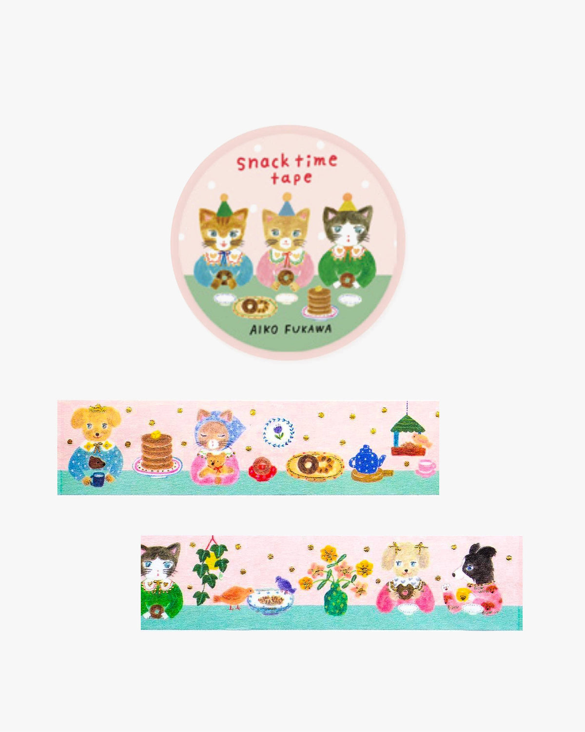 Snack Time Gold Foil Washi Tape