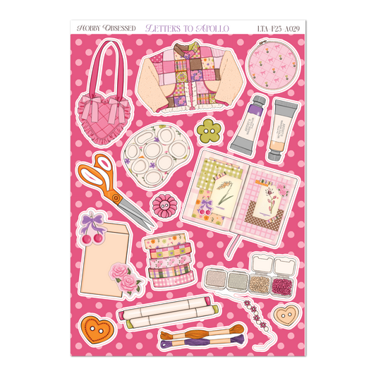 Hobby Obsessed Sticker Sheet