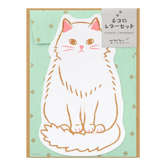 Midori Cat-Shaped Letter Set