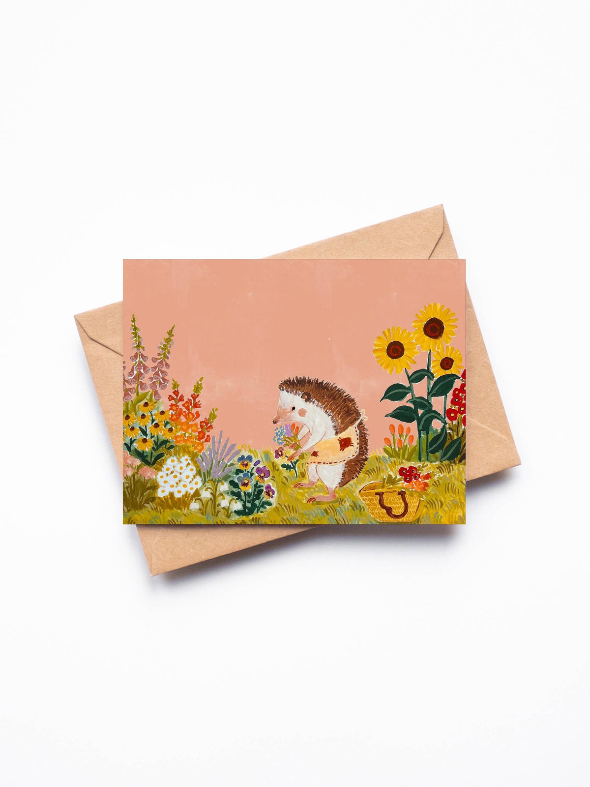 Hedgehog Gardener Greeting Card