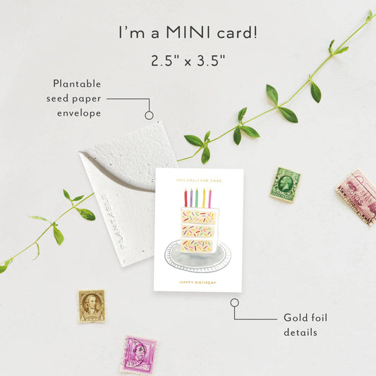 Birthday Slice Mini Card