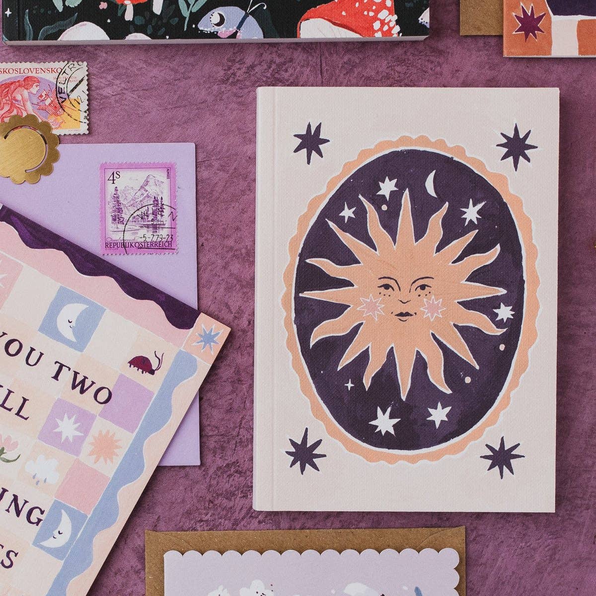 Smiling Sun Mini Blank Journal