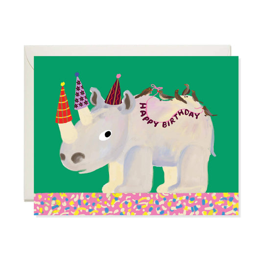 Rhino Birthday Greeting Card
