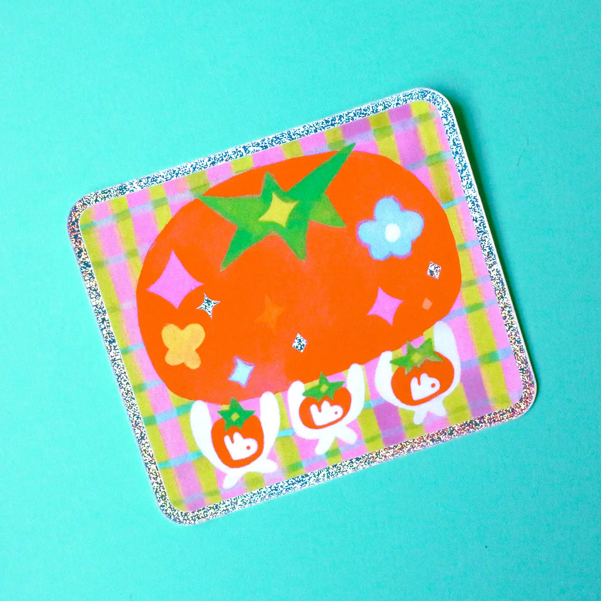 Tomato Thieves Glitter Sticker