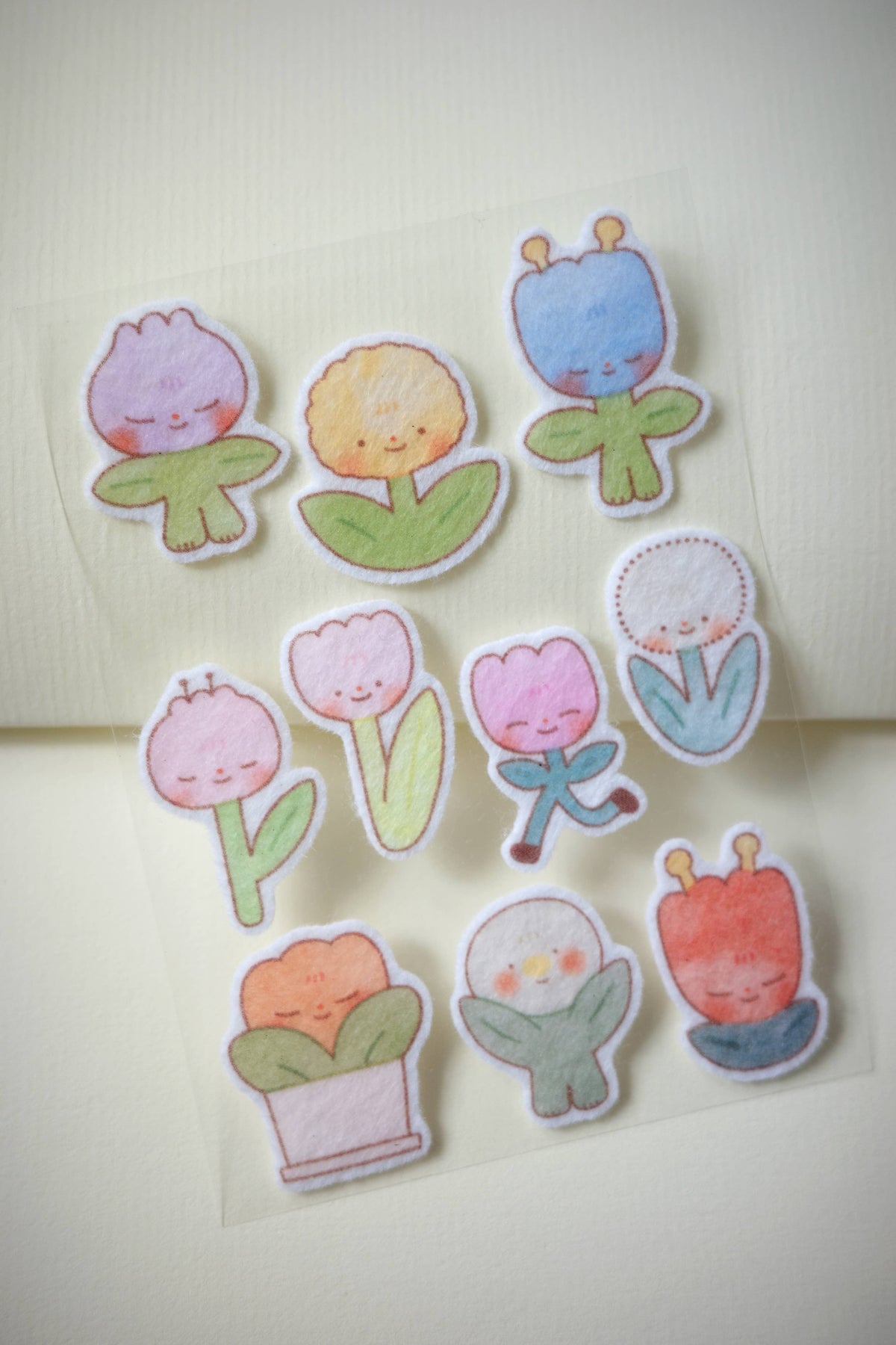 Flowers Felt Sticker Sheet