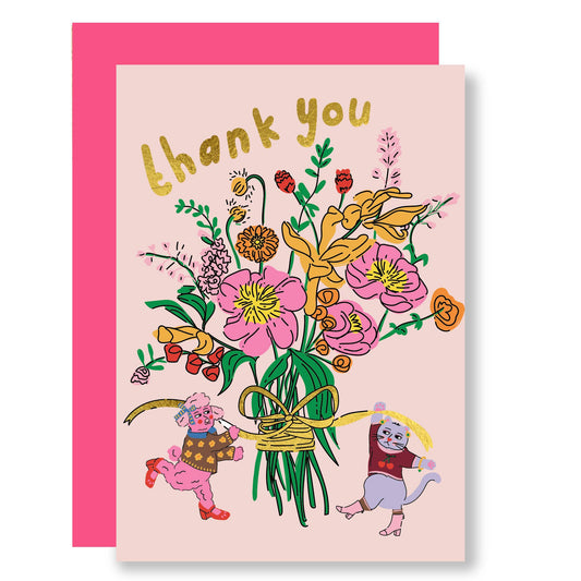 Bunch of Flowers Thank You Card
