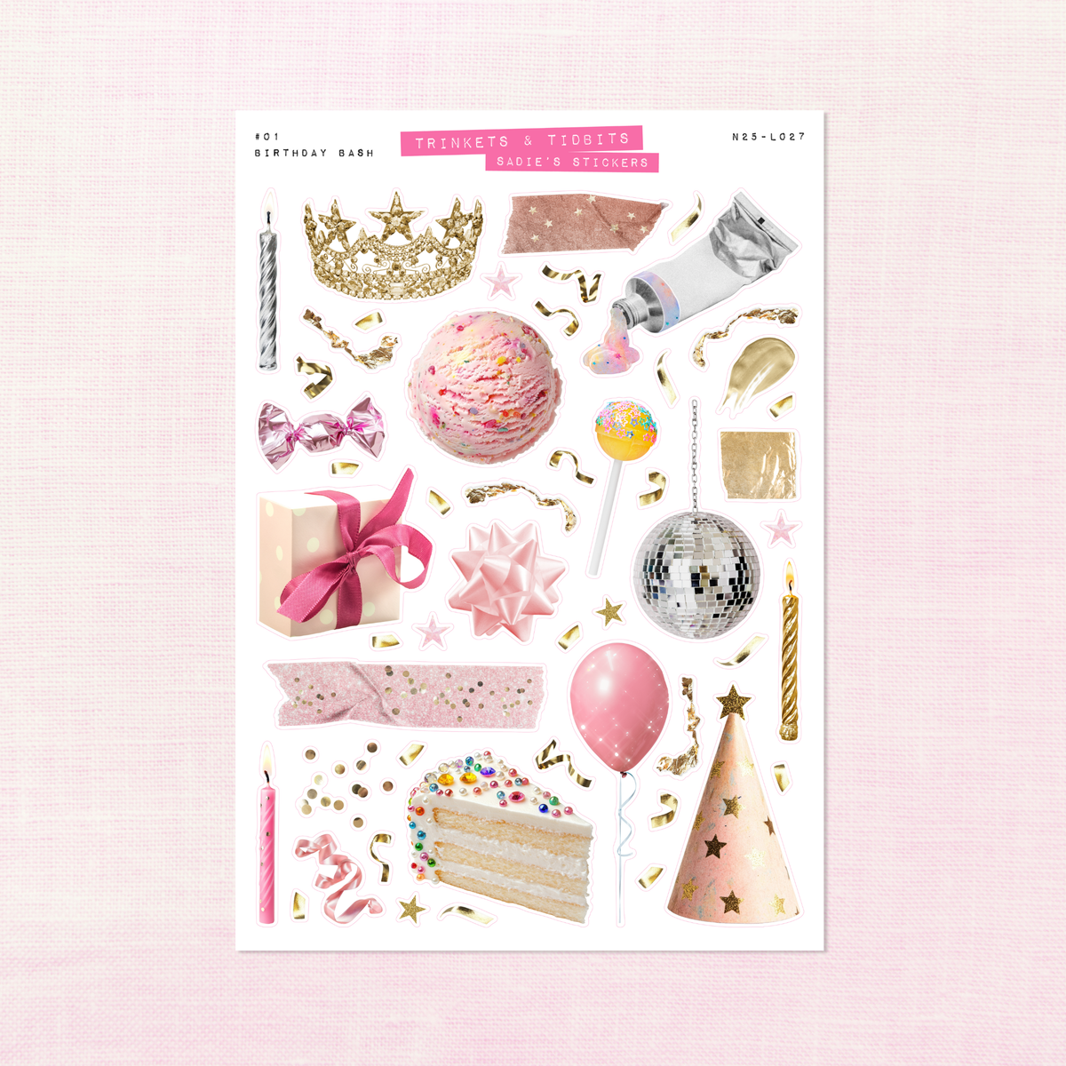 Birthday Bash • Trinkets & Tidbits Deco Sticker Sheet