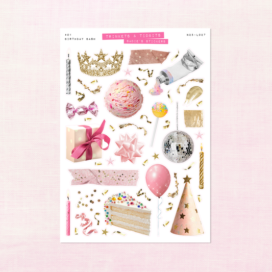 Birthday Bash • Trinkets & Tidbits Deco Sticker Sheet
